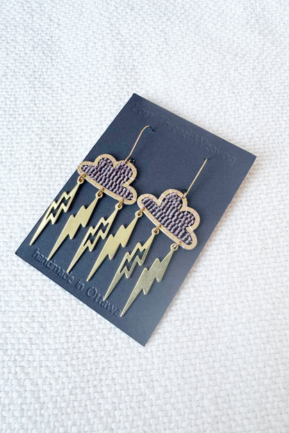 Large Stormy Cloud Earrings