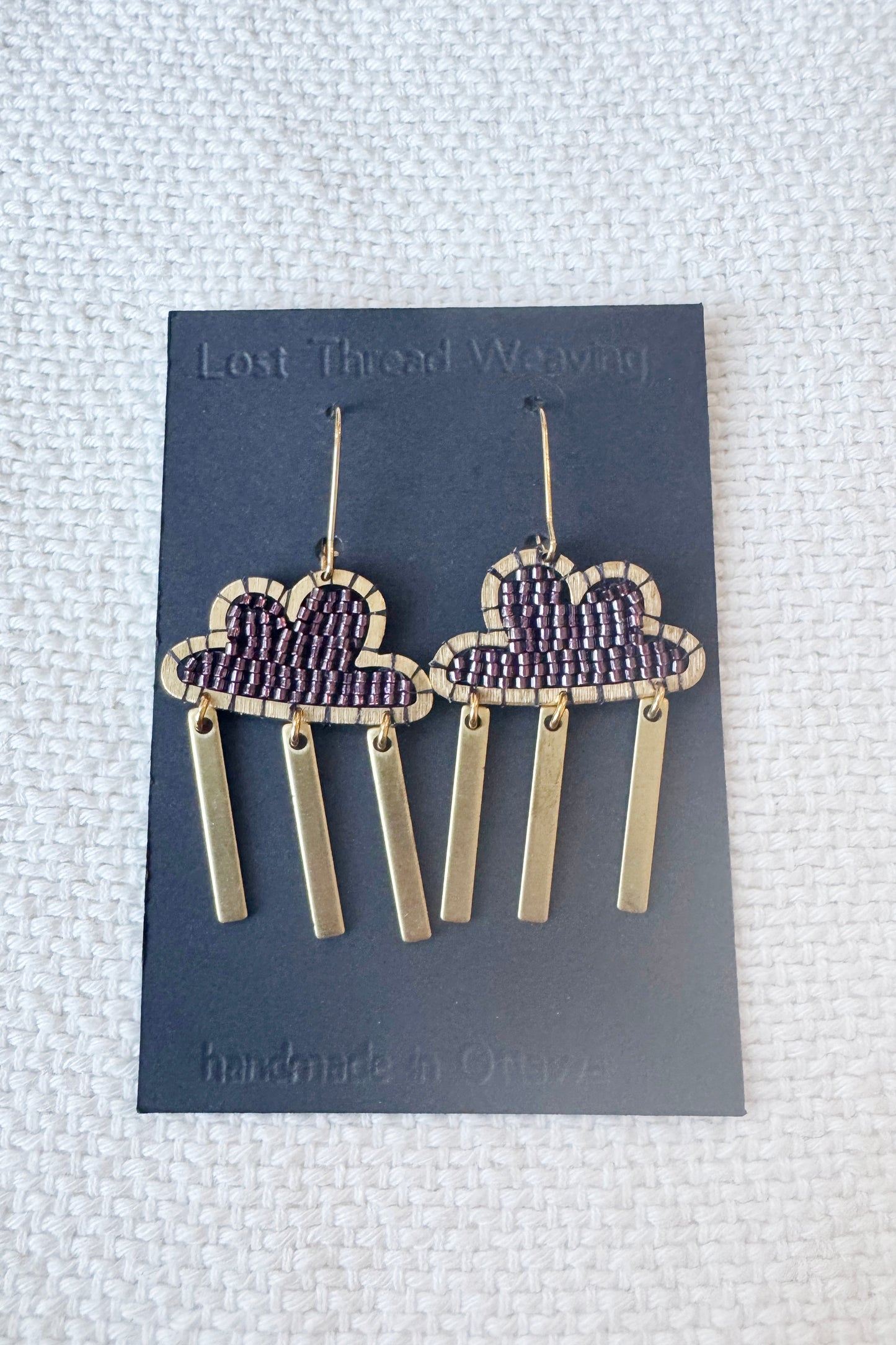 Large Stormy Cloud Earrings