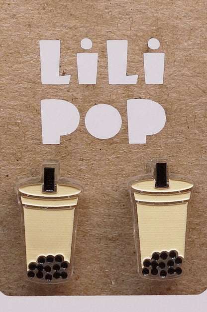Lili0934 Bubble Tea Stud Earrings