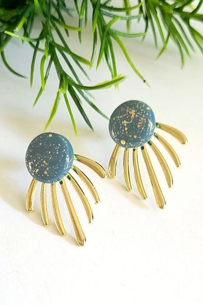 Ceramic Fireworks Jacket Stud Earrings