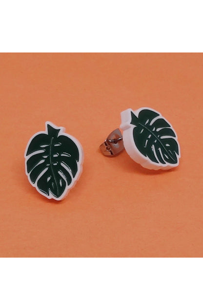 Lili0715 Monstera Leaf Earrings