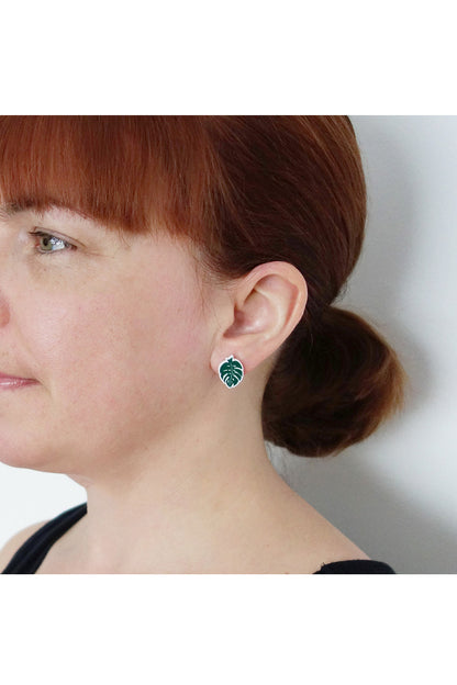 Lili0715 Monstera Leaf Earrings