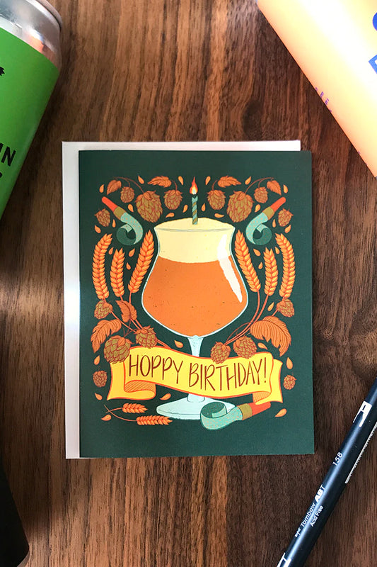 Hoppy Birthday Happy Hour Card