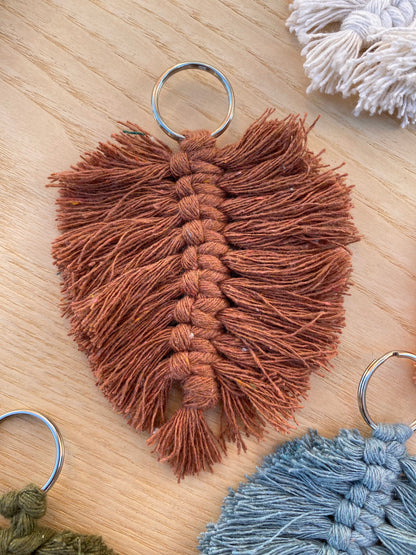 Leaf Macrame Key Chains