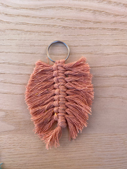 Leaf Macrame Key Chains