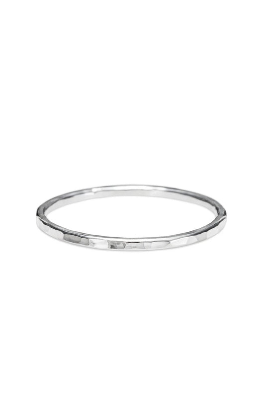 Hammered Textured Stacking Ring • Sterling Silver