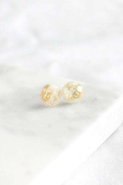 Gold Flake Leaf Ear Jackets
