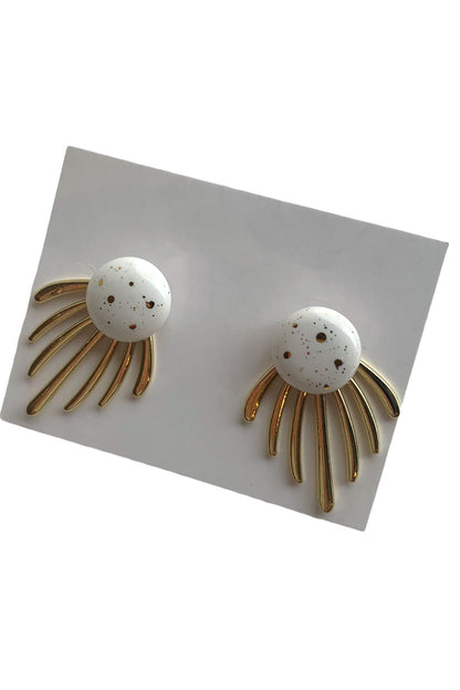 Ceramic Fireworks Jacket Stud Earrings