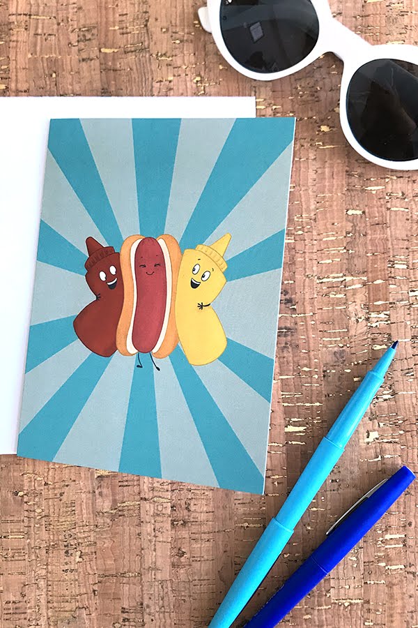 Hot Dog Greeting Cards