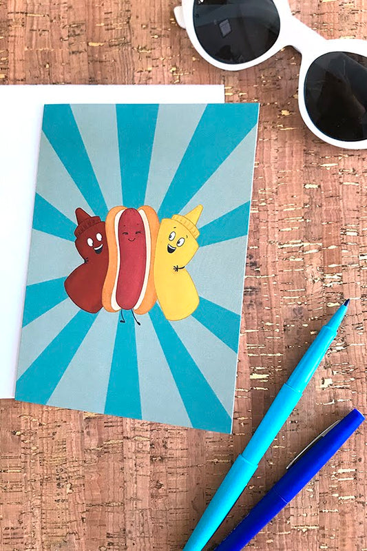 Hot Dog Greeting Cards