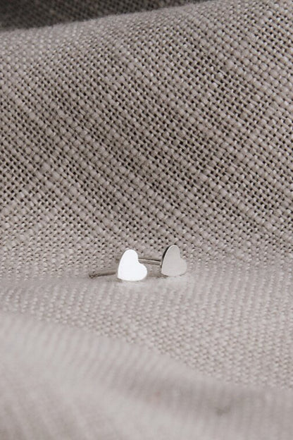 Mini Heart Studs by Katye Landry, 14k gold fill or 925. sterling silver, made in Ottawa