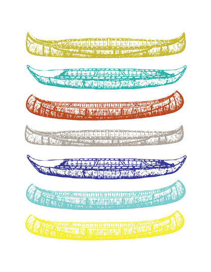 Rainbow Canoes Print