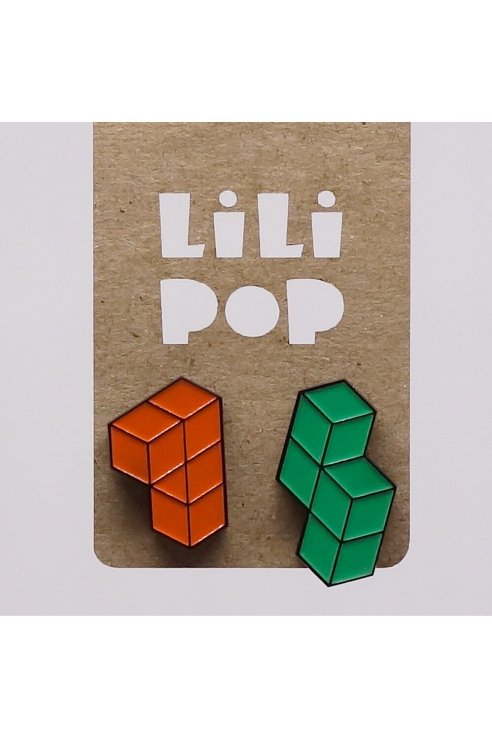 Lili0622 Tetris Stud Earrings